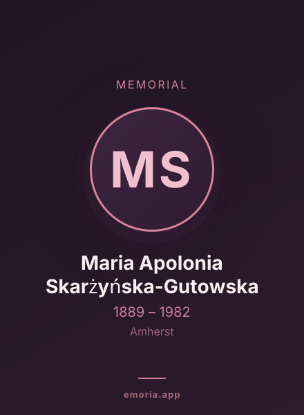 Memorial portrait of Maria Apolonia Skarżyńska-Gutowska