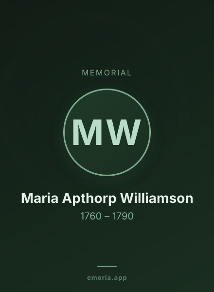 Memorial portrait of Maria Apthorp Williamson