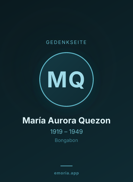 Gedenkportrait von María Aurora Quezon