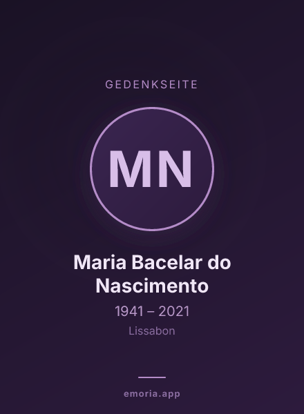 Gedenkportrait von Maria Bacelar do Nascimento