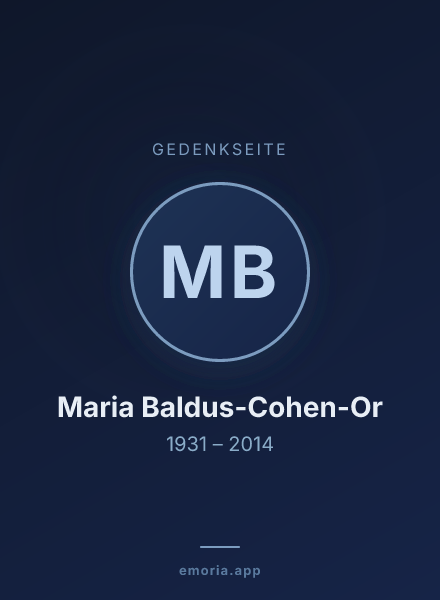 Gedenkportrait von Maria Baldus-Cohen-Or