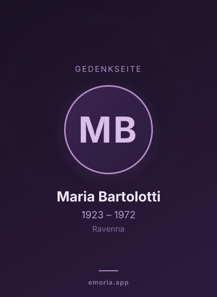 Gedenkportrait von Maria Bartolotti
