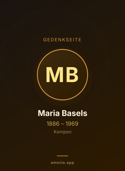 Gedenkportrait von Maria Basels