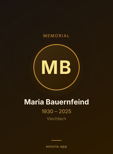 Memorial portrait of Maria Bauernfeind