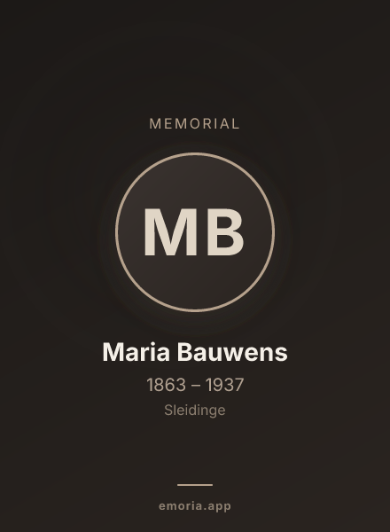 Memorial portrait of Maria Bauwens