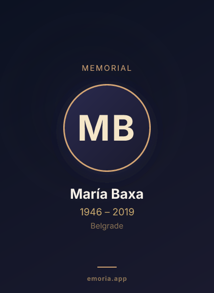 Memorial portrait of María Baxa