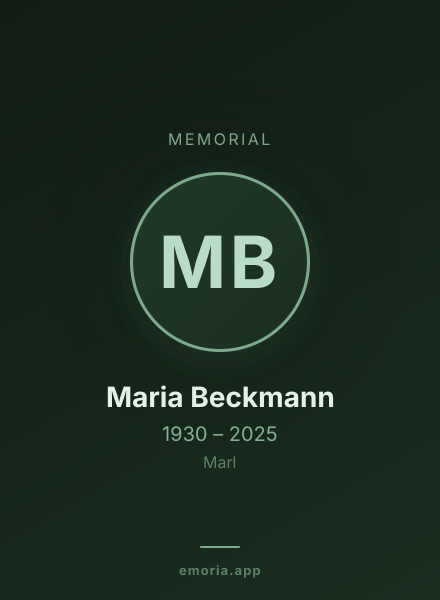 Memorial portrait of Maria Beckmann