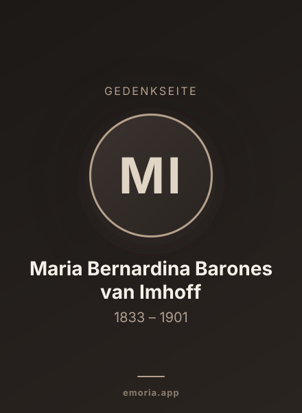 Gedenkportrait von Maria Bernardina Barones van Imhoff