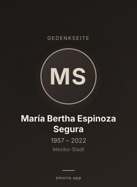 Gedenkportrait von María Bertha Espinoza Segura