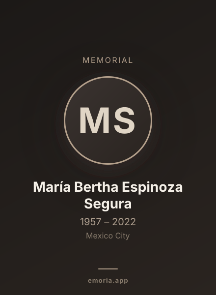 Memorial portrait of María Bertha Espinoza Segura
