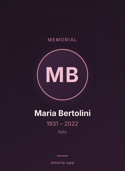 Memorial portrait of Maria Bertolini