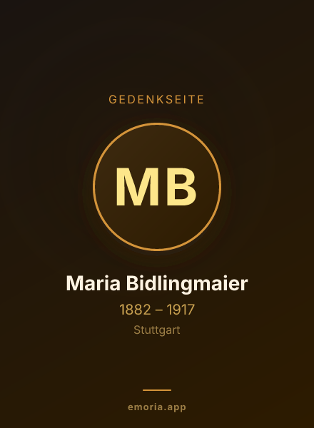 Gedenkportrait von Maria Bidlingmaier