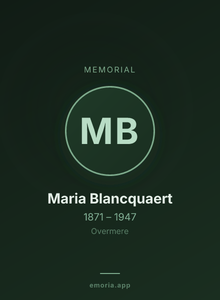 Memorial portrait of Maria Blancquaert