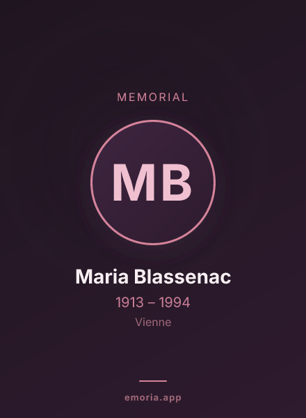 Memorial portrait of Maria Blassenac