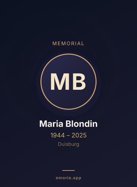 Memorial portrait of Maria Blondin