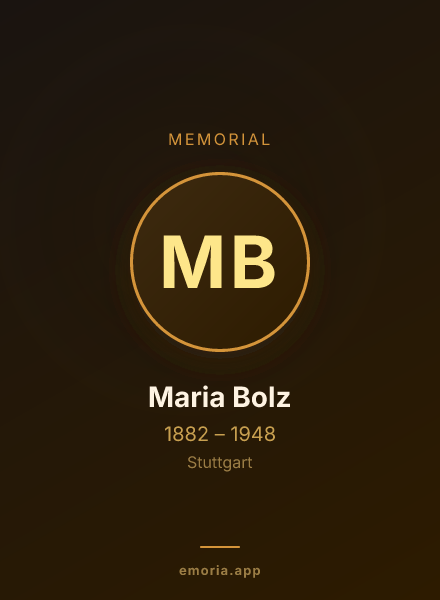 Memorial portrait of Maria Bolz