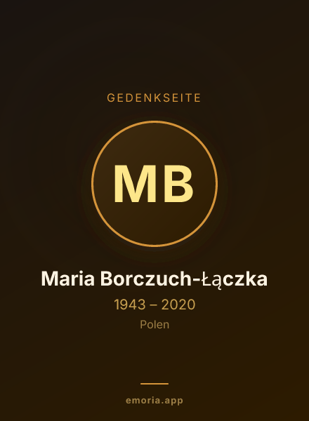 Gedenkportrait von Maria Borczuch-Łączka