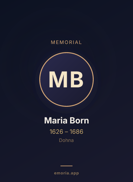 Memorial portrait of Maria Born
