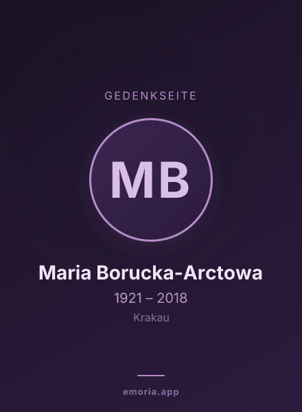 Gedenkportrait von Maria Borucka-Arctowa