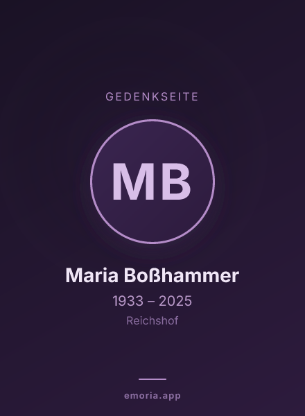 Gedenkportrait von Maria Boßhammer