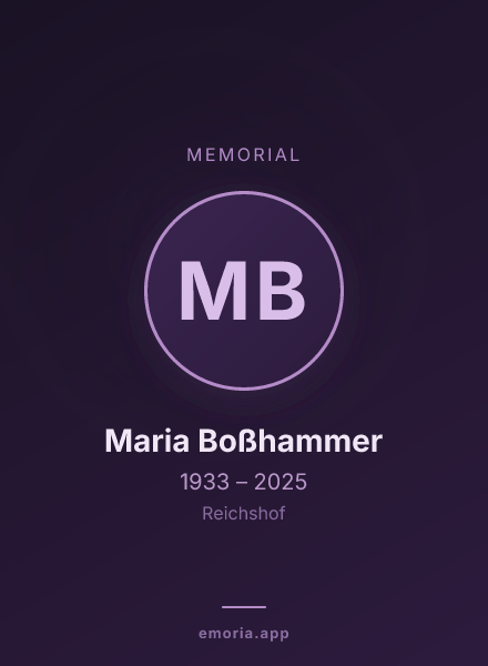Memorial portrait of Maria Boßhammer