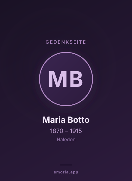 Gedenkportrait von Maria Botto