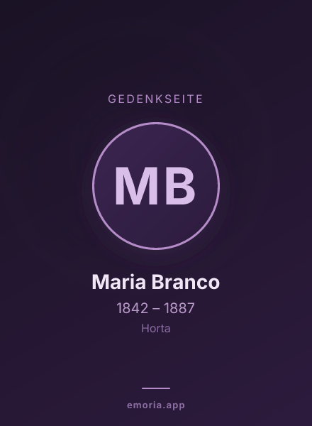 Gedenkportrait von Maria Branco