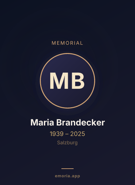 Memorial portrait of Maria Brandecker