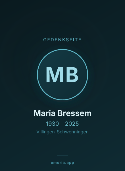 Gedenkportrait von Maria Bressem