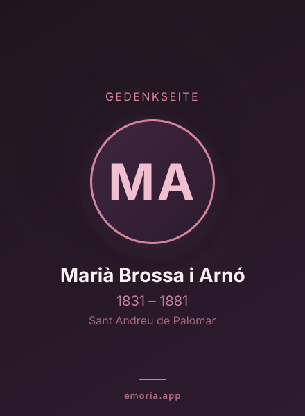 Gedenkportrait von Marià Brossa i Arnó