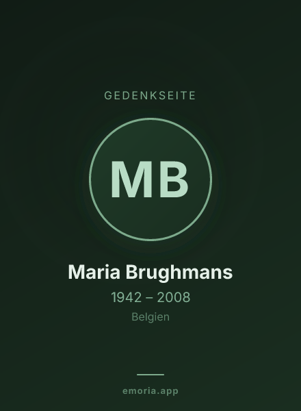 Gedenkportrait von Maria Brughmans