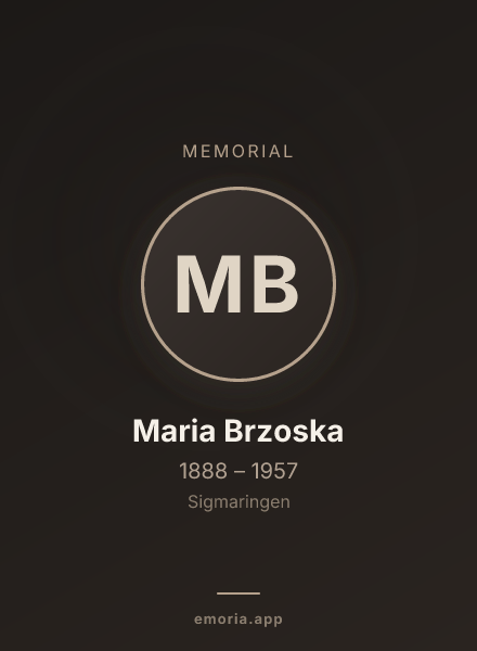 Memorial portrait of Maria Brzoska