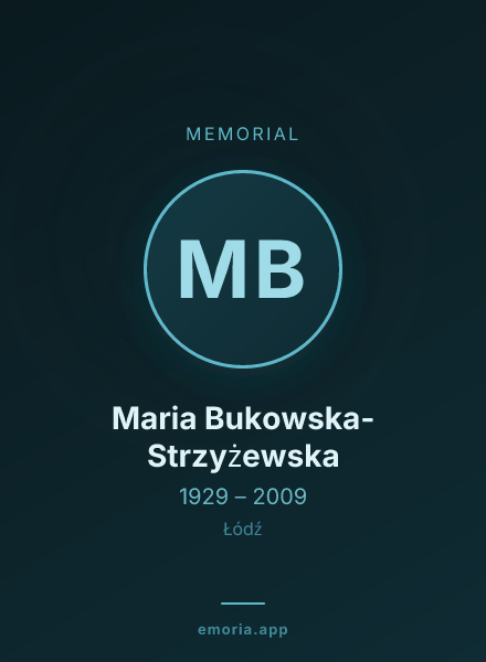 Memorial portrait of Maria Bukowska-Strzyżewska