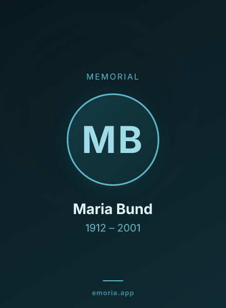 Memorial portrait of Maria Bund