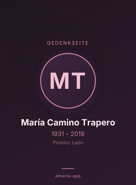 Gedenkportrait von María Camino Trapero