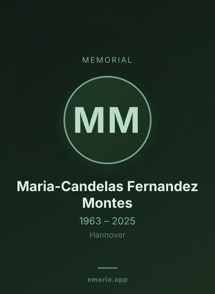 Memorial portrait of Maria-Candelas Fernandez Montes