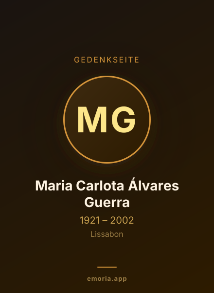 Gedenkportrait von Maria Carlota Álvares Guerra