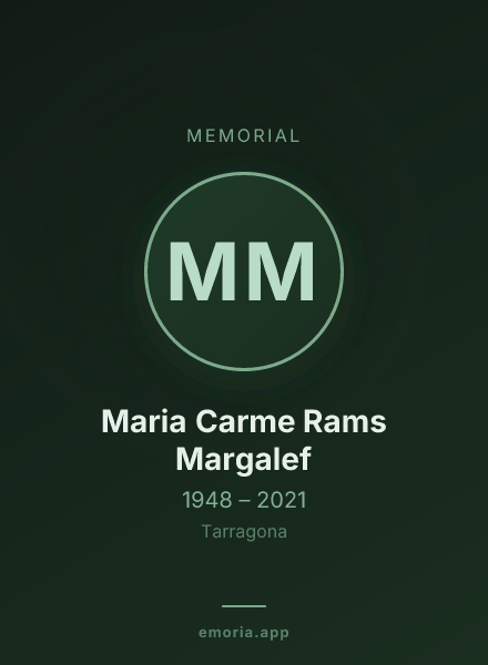 Memorial portrait of Maria Carme Rams Margalef