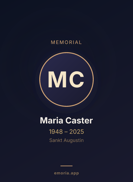 Memorial portrait of Maria Caster
