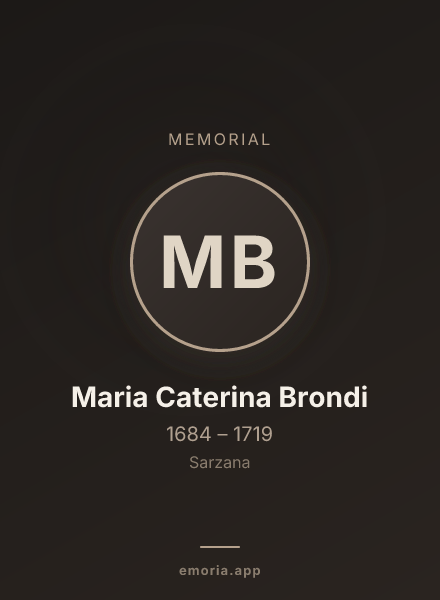 Memorial portrait of Maria Caterina Brondi