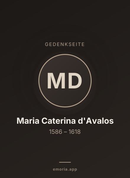 Gedenkportrait von Maria Caterina d'Avalos