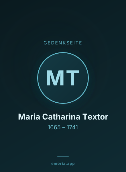 Gedenkportrait von Maria Catharina Textor