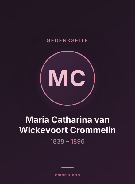 Gedenkportrait von Maria Catharina van Wickevoort Crommelin