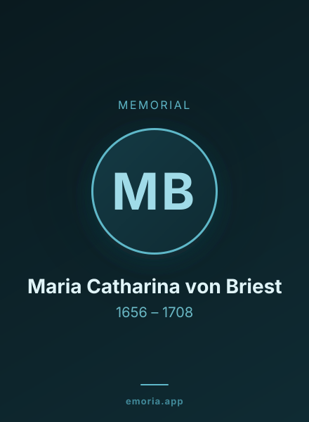 Memorial portrait of Maria Catharina von Briest