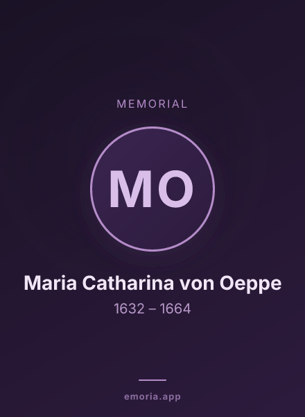 Memorial portrait of Maria Catharina von Oeppe