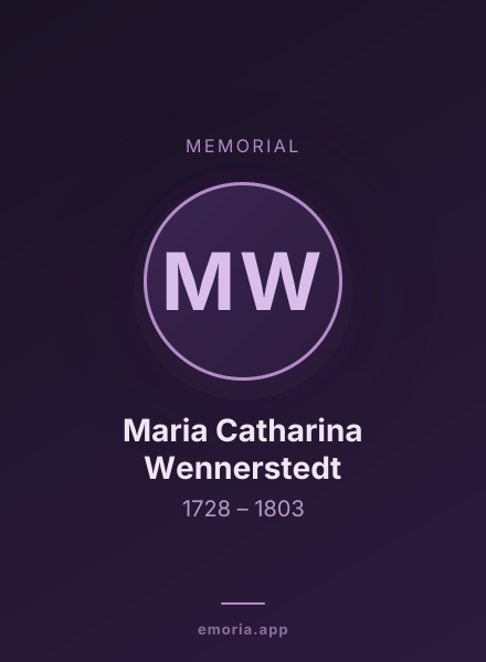 Memorial portrait of Maria Catharina Wennerstedt