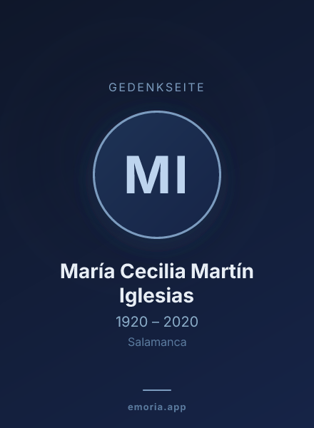 Gedenkportrait von María Cecilia Martín Iglesias