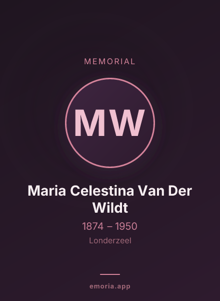 Memorial portrait of Maria Celestina Van Der Wildt