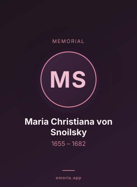 Memorial portrait of Maria Christiana von Snoilsky