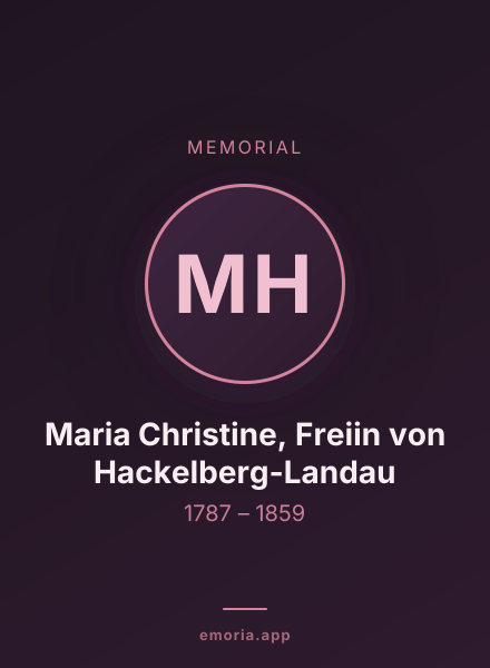 Memorial portrait of Maria Christine, Freiin von Hackelberg-Landau